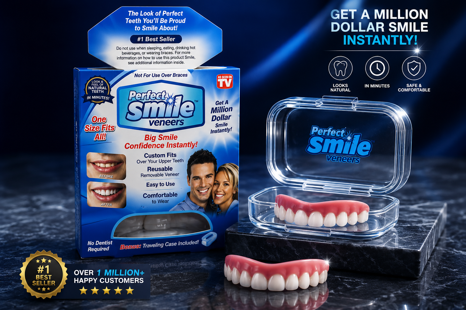 Perfect Smile Veneers – Reusable Snap-On Dental Veneers